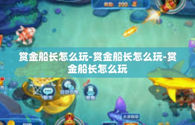 赏金船长怎么玩-赏金船长怎么玩-赏金船长怎么玩