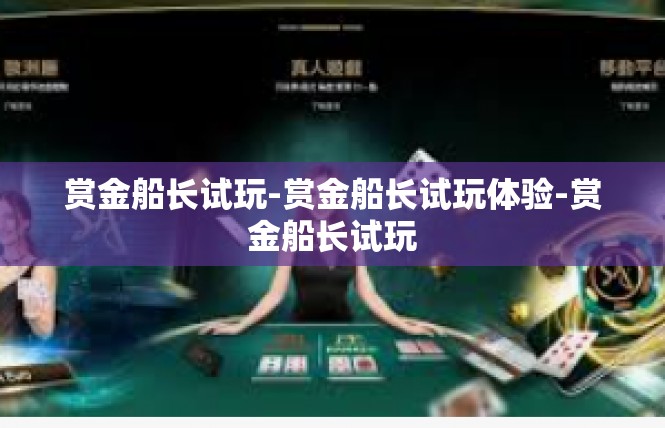 赏金船长试玩-赏金船长试玩体验-赏金船长试玩