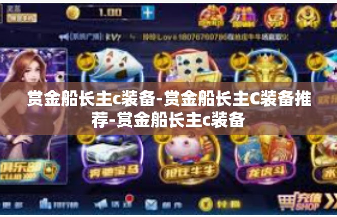 赏金船长主c装备-赏金船长主C装备推荐-赏金船长主c装备