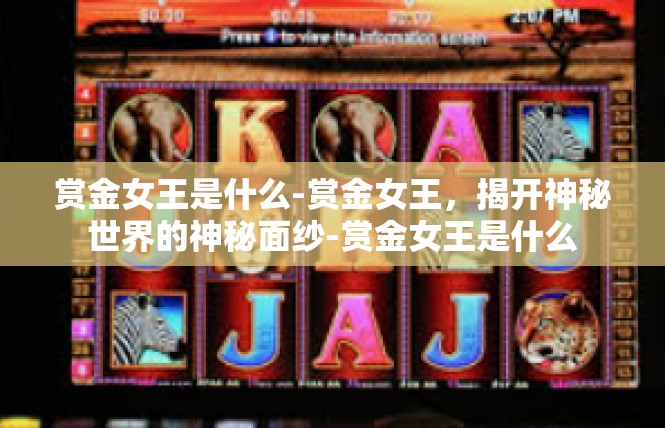 赏金女王是什么-赏金女王，揭开神秘世界的神秘面纱-赏金女王是什么
