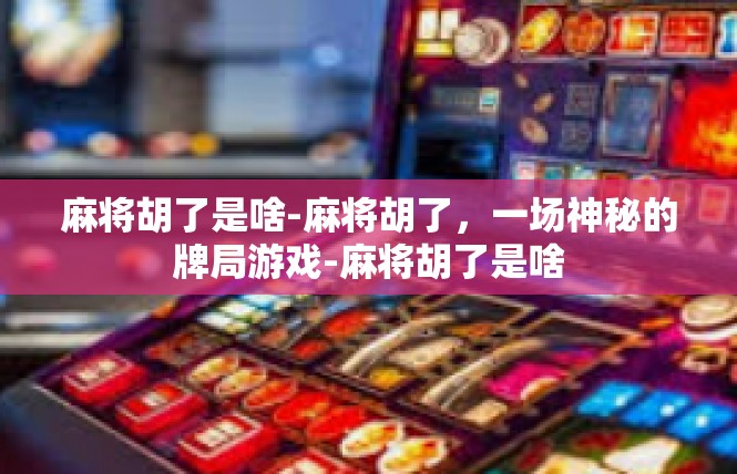 麻将胡了是啥-麻将胡了，一场神秘的牌局游戏-麻将胡了是啥