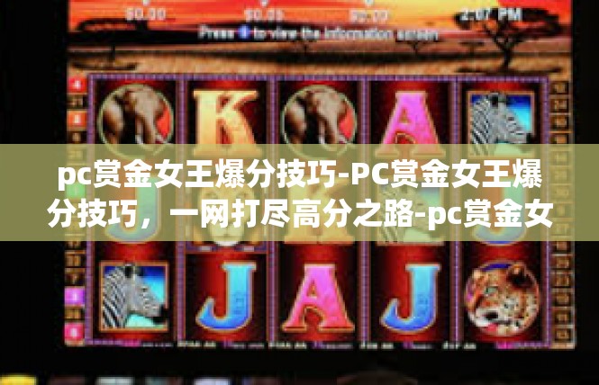 pc赏金女王爆分技巧-PC赏金女王爆分技巧，一网打尽高分之路-pc赏金女王爆分技巧
