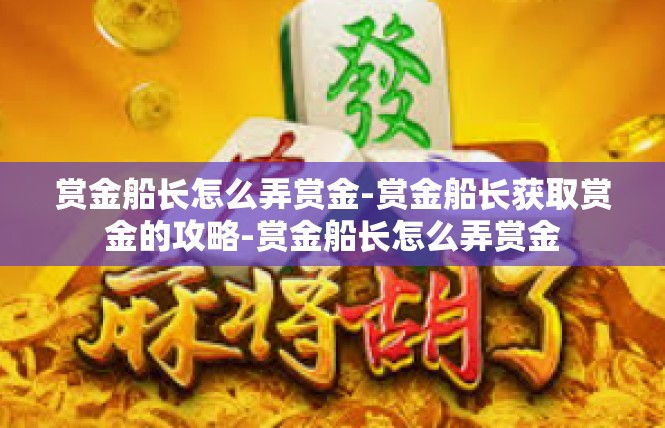 赏金船长怎么弄赏金-赏金船长获取赏金的攻略-赏金船长怎么弄赏金