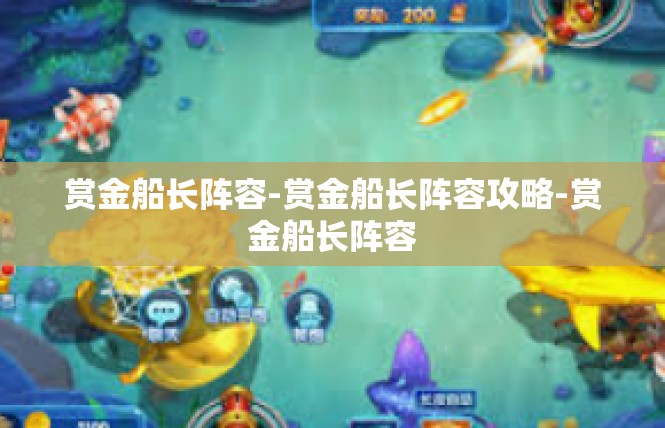 赏金船长阵容-赏金船长阵容攻略-赏金船长阵容