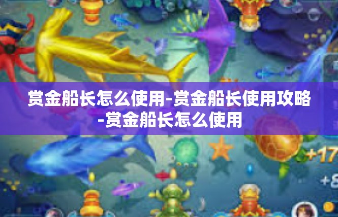 赏金船长怎么使用-赏金船长使用攻略-赏金船长怎么使用