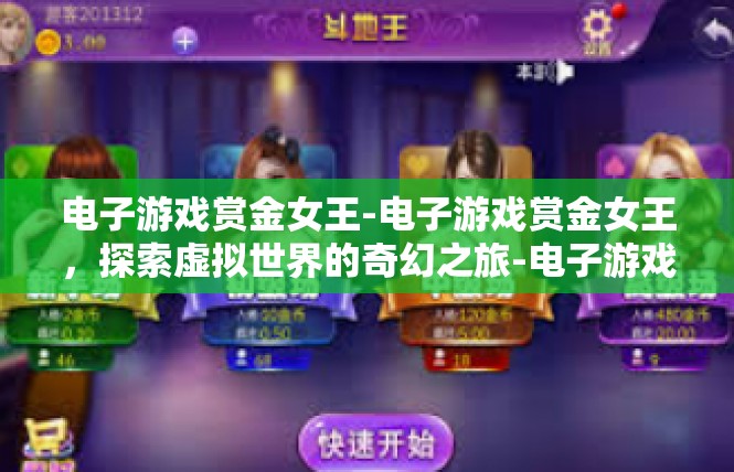 电子游戏赏金女王-电子游戏赏金女王，探索虚拟世界的奇幻之旅-电子游戏赏金女王