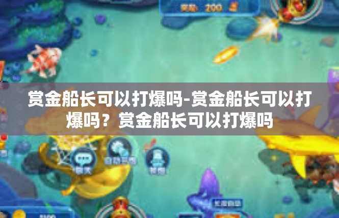 赏金船长可以打爆吗-赏金船长可以打爆吗？赏金船长可以打爆吗