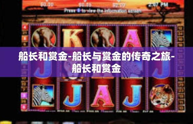 船长和赏金-船长与赏金的传奇之旅-船长和赏金