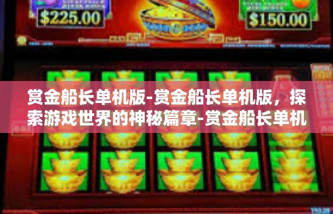 赏金船长单机版-赏金船长单机版，探索游戏世界的神秘篇章-赏金船长单机版