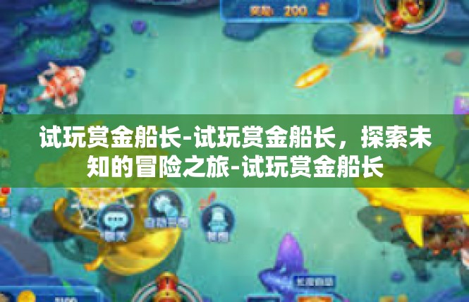 试玩赏金船长-试玩赏金船长，探索未知的冒险之旅-试玩赏金船长