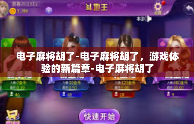 电子麻将胡了-电子麻将胡了，游戏体验的新篇章-电子麻将胡了