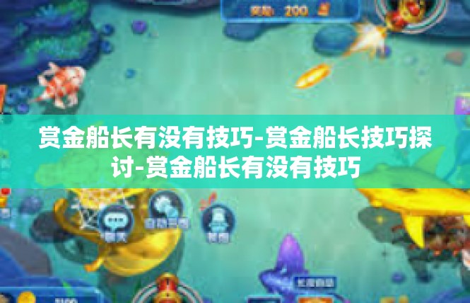赏金船长有没有技巧-赏金船长技巧探讨-赏金船长有没有技巧