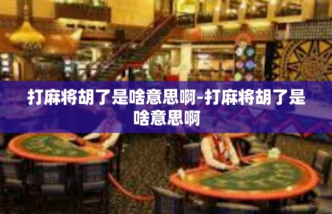 打麻将胡了是啥意思啊-打麻将胡了是啥意思啊