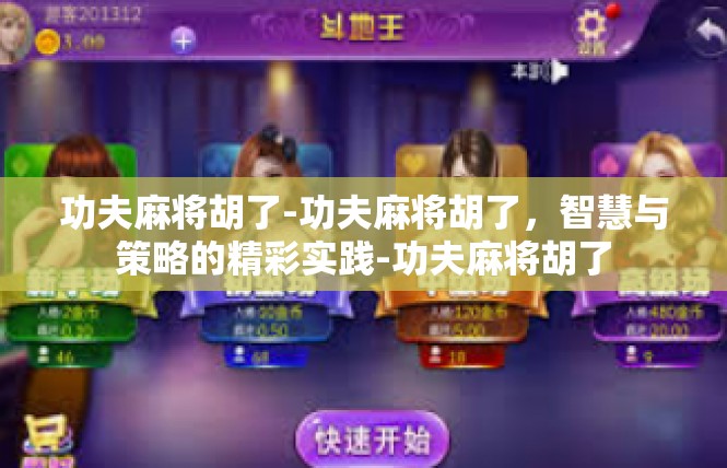 功夫麻将胡了-功夫麻将胡了，智慧与策略的精彩实践-功夫麻将胡了