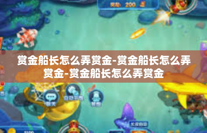 赏金船长怎么弄赏金-赏金船长怎么弄赏金-赏金船长怎么弄赏金