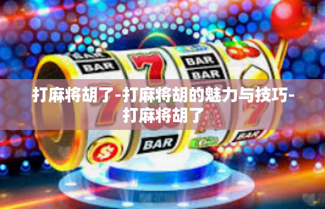 打麻将胡了-打麻将胡的魅力与技巧-打麻将胡了