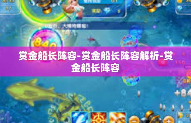 赏金船长阵容-赏金船长阵容解析-赏金船长阵容