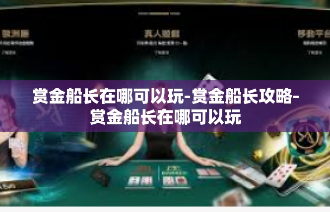 赏金船长在哪可以玩-赏金船长攻略-赏金船长在哪可以玩