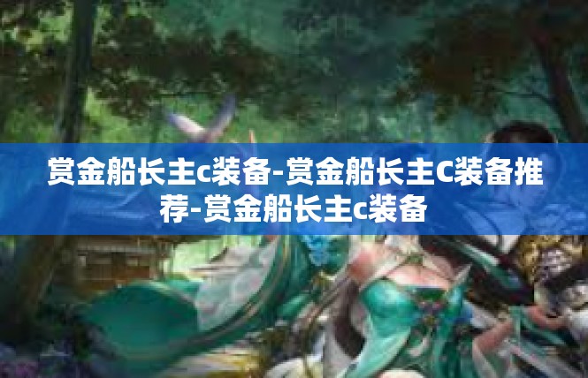 赏金船长主c装备-赏金船长主C装备推荐-赏金船长主c装备