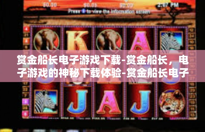 赏金船长电子游戏下载-赏金船长，电子游戏的神秘下载体验-赏金船长电子游戏下载
