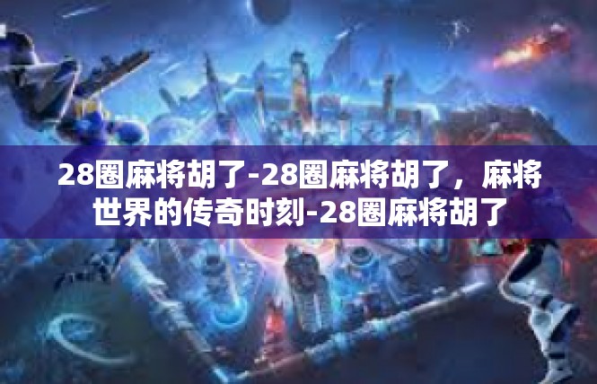28圈麻将胡了-28圈麻将胡了，麻将世界的传奇时刻-28圈麻将胡了