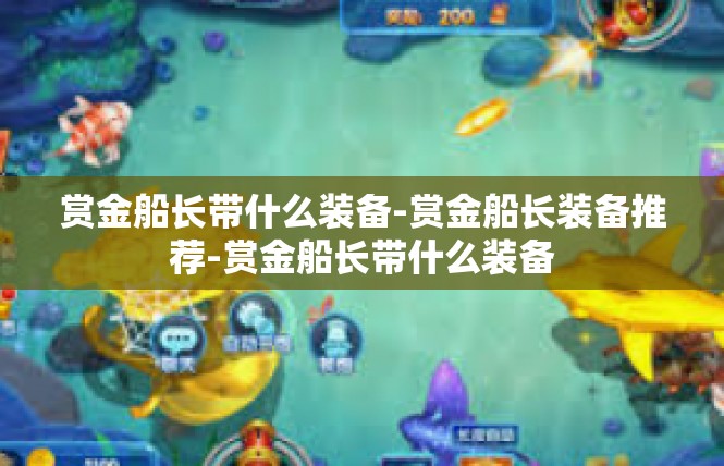 赏金船长带什么装备-赏金船长装备推荐-赏金船长带什么装备