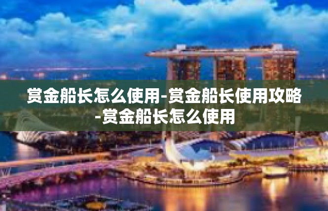 赏金船长怎么使用-赏金船长使用攻略-赏金船长怎么使用