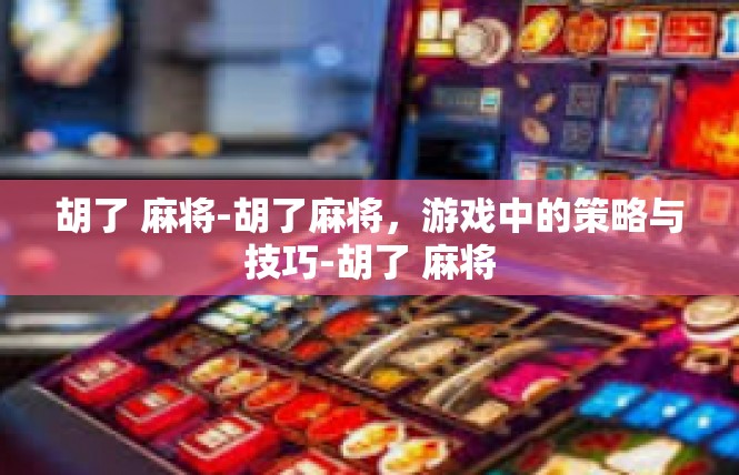 胡了 麻将-胡了麻将，游戏中的策略与技巧-胡了 麻将