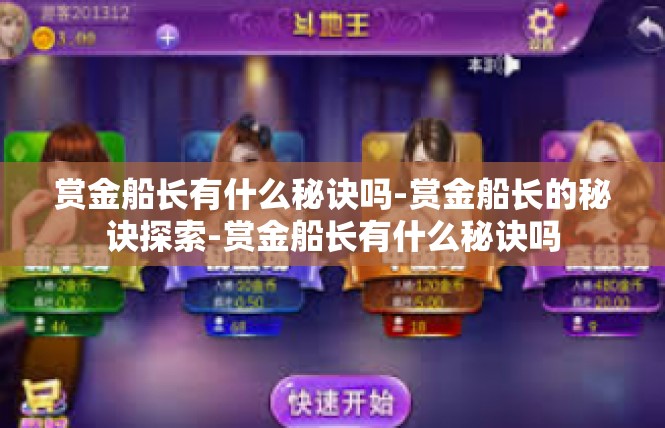 赏金船长有什么秘诀吗-赏金船长的秘诀探索-赏金船长有什么秘诀吗