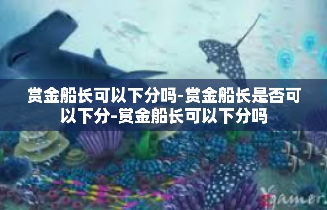 赏金船长可以下分吗-赏金船长是否可以下分-赏金船长可以下分吗