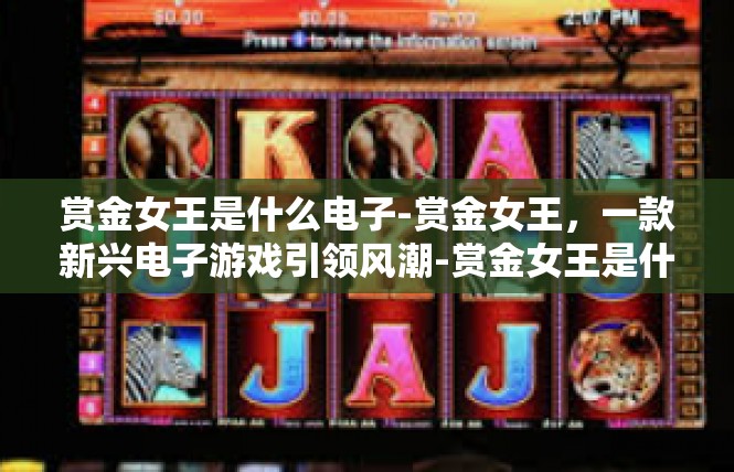 赏金女王是什么电子-赏金女王，一款新兴电子游戏引领风潮-赏金女王是什么电子