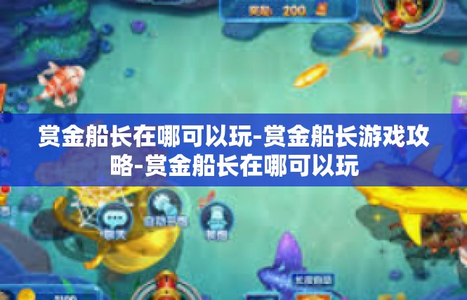 赏金船长在哪可以玩-赏金船长游戏攻略-赏金船长在哪可以玩