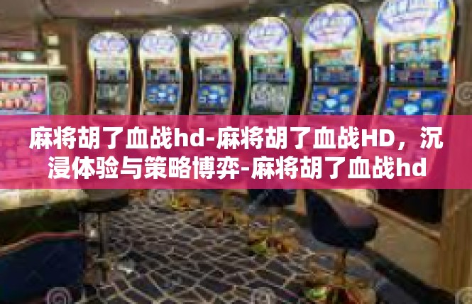 麻将胡了血战hd-麻将胡了血战HD，沉浸体验与策略博弈-麻将胡了血战hd