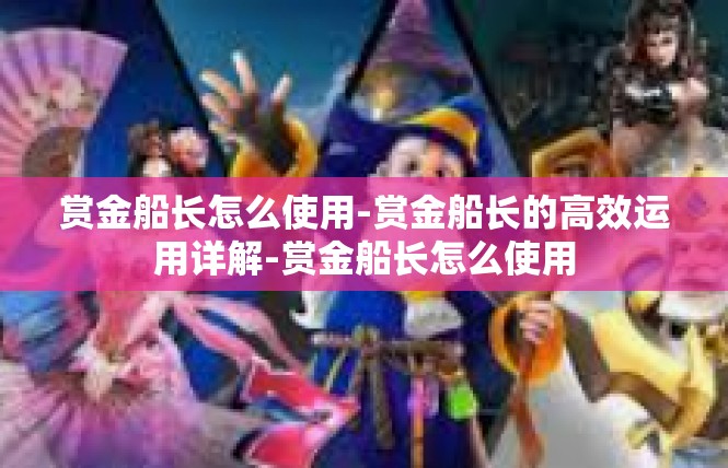 赏金船长怎么使用-赏金船长的高效运用详解-赏金船长怎么使用