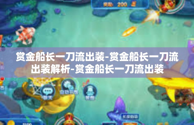 赏金船长一刀流出装-赏金船长一刀流出装解析-赏金船长一刀流出装