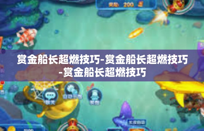 赏金船长超燃技巧-赏金船长超燃技巧-赏金船长超燃技巧