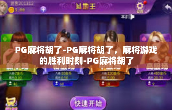 PG麻将胡了-PG麻将胡了，麻将游戏的胜利时刻-PG麻将胡了
